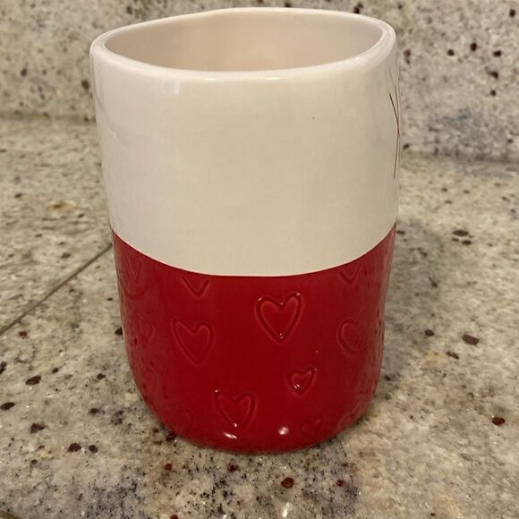 NWT Rae Dunn XOXO 2 Color Hearts Valentine’s Day Coffee Mug Cup - Picture 7 of 11
